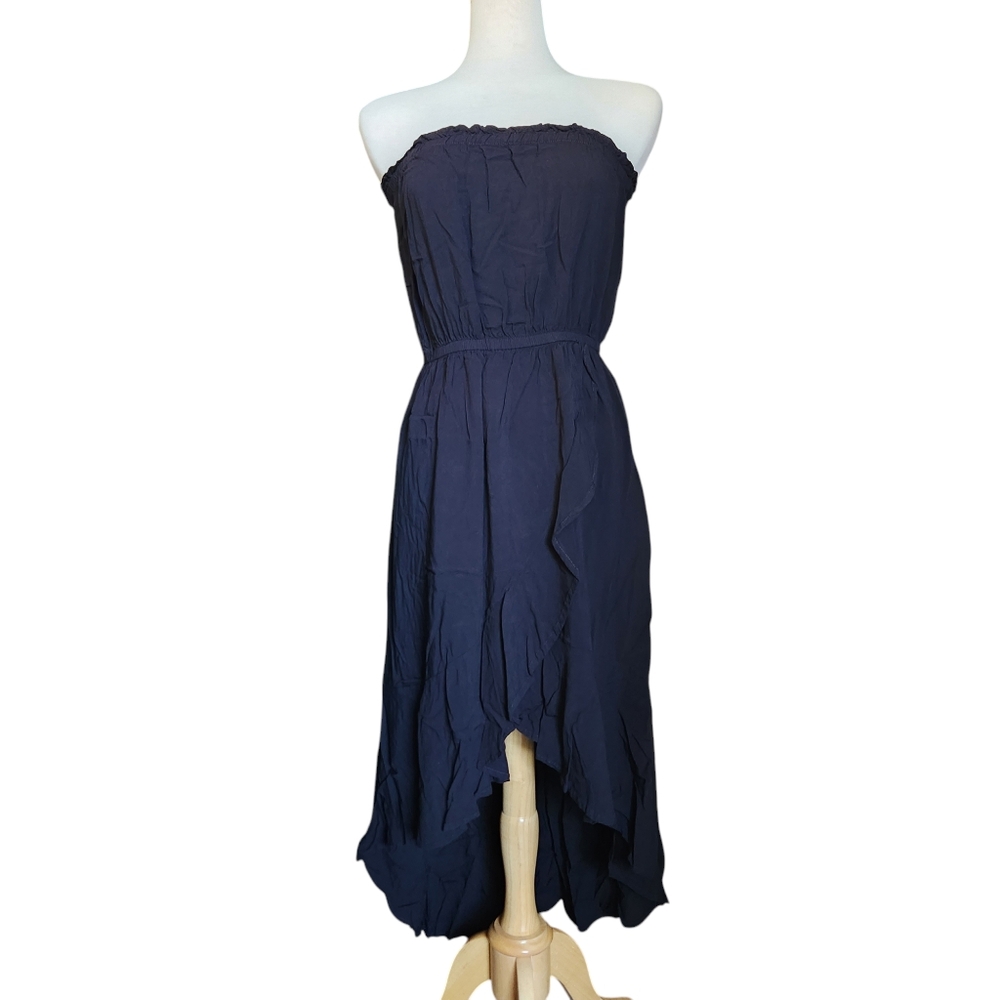 Ambiance Strapless High Low Hem Dress Asymmetrical Black Women's Size L